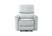 Light grey power recliner chair