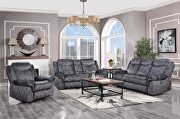 Granite suede stitched comfy recliner sofa main photo
