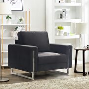 Elegant contemporary black fabric modern chair
