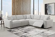 Sand power sectional in low-profile contemporary style main photo