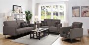 Mid-century style gray/brown sofa main photo