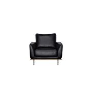 G858 (Black) Black leather gel low profile contemporary chair