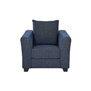 Simple affordable blue chenille fabric chair main photo