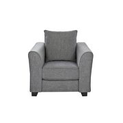 Simple affordable gray chenille fabric chair main photo