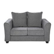 Simple affordable gray chenille fabric loveseat main photo