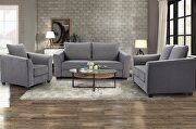 Simple affordable gray chenille fabric sofa main photo