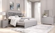 Silver / gray contemporary casual style bed
