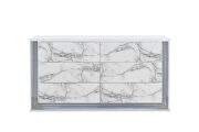 Ylime (White Marble) White marble dresser in modern style w/ led