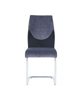 Modern gray fabric dining chair main photo