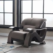 Gray velvet contemporary design chair main photo