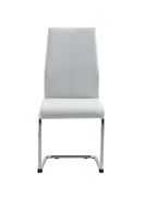White simple casual style dining chair main photo