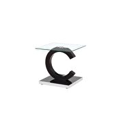 Glass top / chrome base contemporary end table