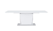 White high gloss modern table w/ extensions main photo
