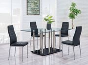 Futuristic design dining table with 4 chairs main photo
