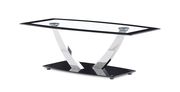Black v-shape base coffee table main photo