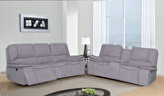 Gray power reclining sofa