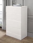 Casual style white rubberwood chest main photo