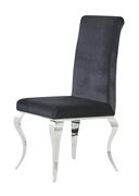 Chrome/black modern dining chair main photo