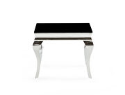 Black / silver queen anne style end table main photo