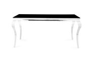 Chrome/black modern dining table