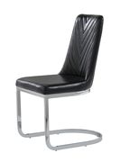 G1067 (Black) Black chevron detail dining chair