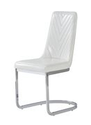 G1067 (White) White chevron detail dining chair