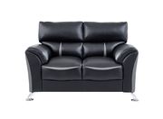 Black pvc casual style affordable loveseat main photo