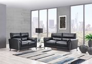 Black pvc casual style affordable sofa main photo