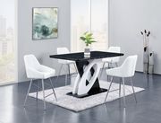 Black marble top counter height dining table main photo