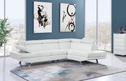 White adjustable headrests sectional sofa