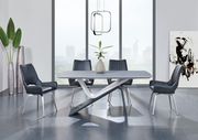 Two-toned gray contemporary dining table main photo