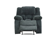 Green chennille upholstery manual reclining chair