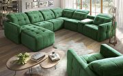 Living room oversized custom made sectional w/ recliner