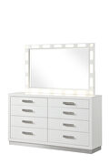 White finish 8-drawer dresser