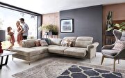 Contemporary beige special order fabric sectional main photo