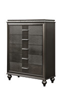 Ginger (Gray) C Beautiful contemporary chest in gunmetal finish