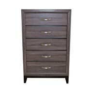 Gray rustic finish wood clean midcentury lines chest main photo