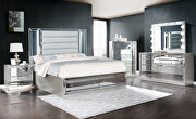 Upholstered velvet headboard glamorous upscale look queen bed