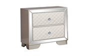 Contemporary nightstand in the elegant park beige finish