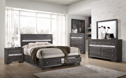 Matrix (Gray) Clean midcentury lines and a gray modern look queen bed