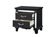 Mirror framed nightstand made with wood in black