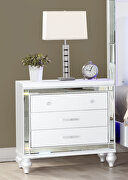 Clean midcentury lines white modern look nightstand main photo