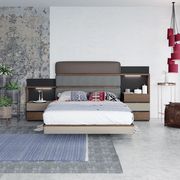 Eco leather / modern stylish Spanish-made king size bed main photo