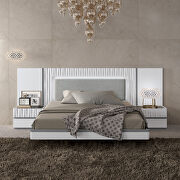 Marina (White) Contemporary white European style king bed