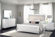 Royal style white/metallic silver king bed main photo