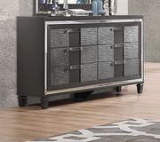 Modern metallic gray dresser