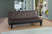 Brown pu leather affordable sofa bed main photo