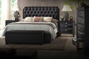 Upholstered tufted button design modern bed main photo