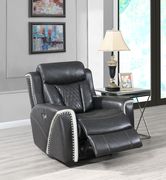 Grey / chalk two tone power recliner chair main photo