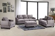 Gray microfiber casual style affordable sofa main photo